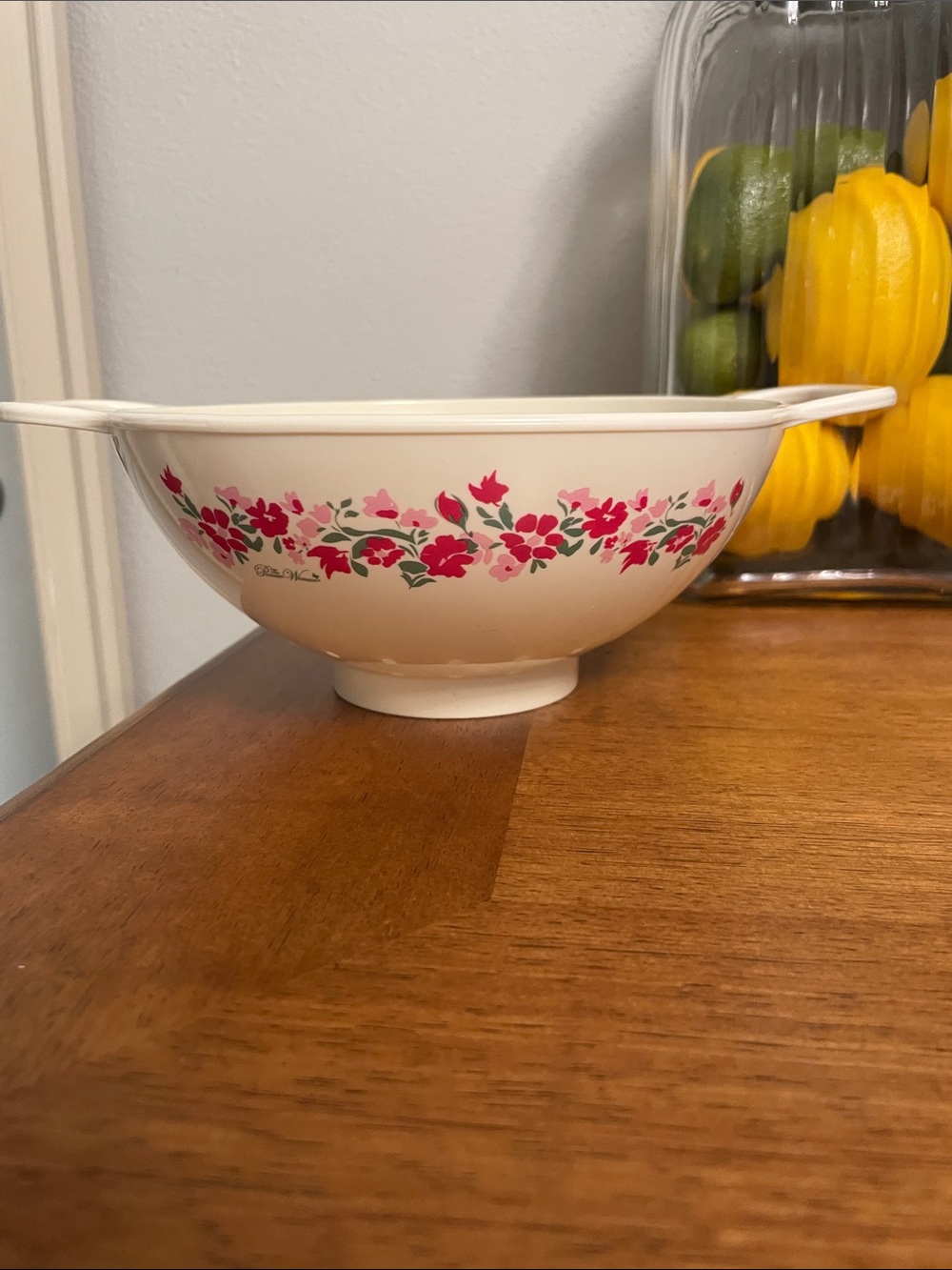 The Pioneer Woman Melamine Colander Strainer GARDEN PARTY White w/Pink Flowers